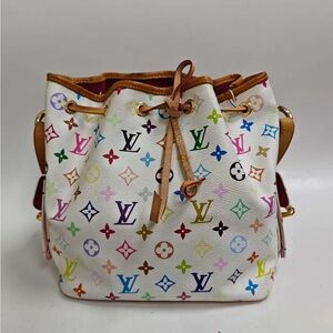 Louis Vuitton White Multicolor Monogram Shoulder Bag